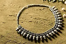 धरा ✽ Antique Finish White Metal ✽ Necklace { 44 }